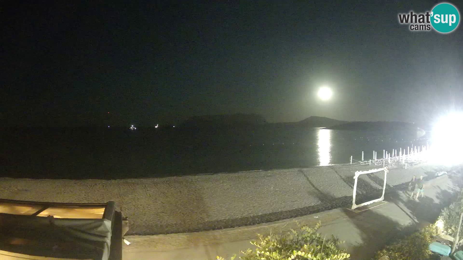 La webcam spiaggia Pittulongu vicino Olbia – Sardegna