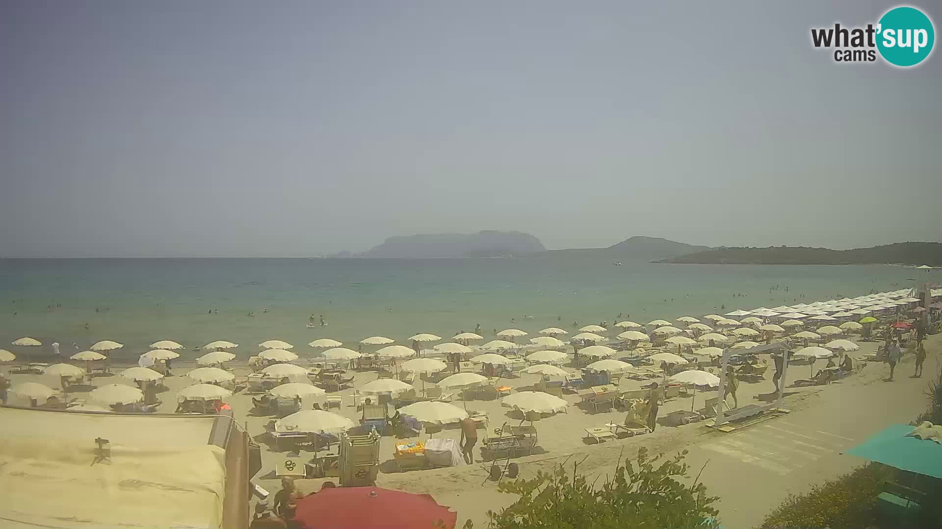 La webcam spiaggia Pittulongu vicino Olbia – Sardegna
