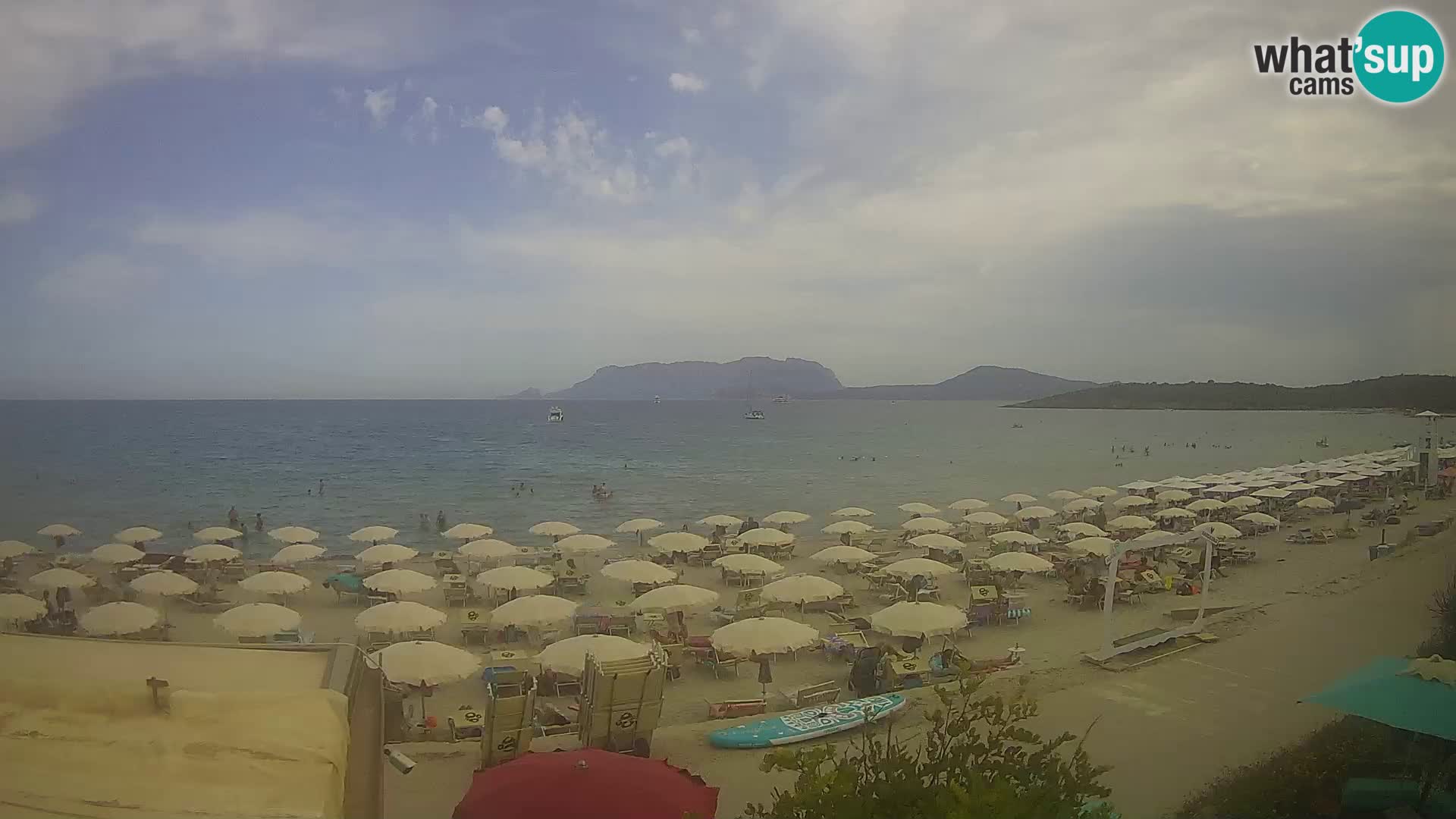 La plage de Pittulongu en direct webcam Olbia – Sardaigne – Italie