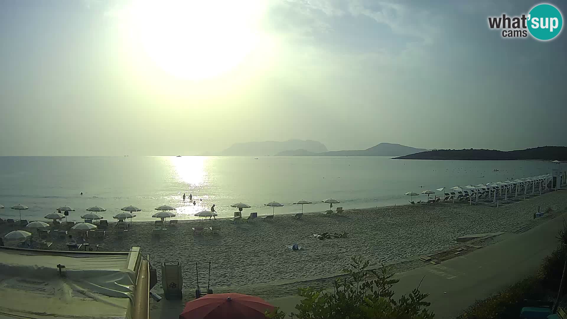 La plage de Pittulongu en direct webcam Olbia – Sardaigne – Italie