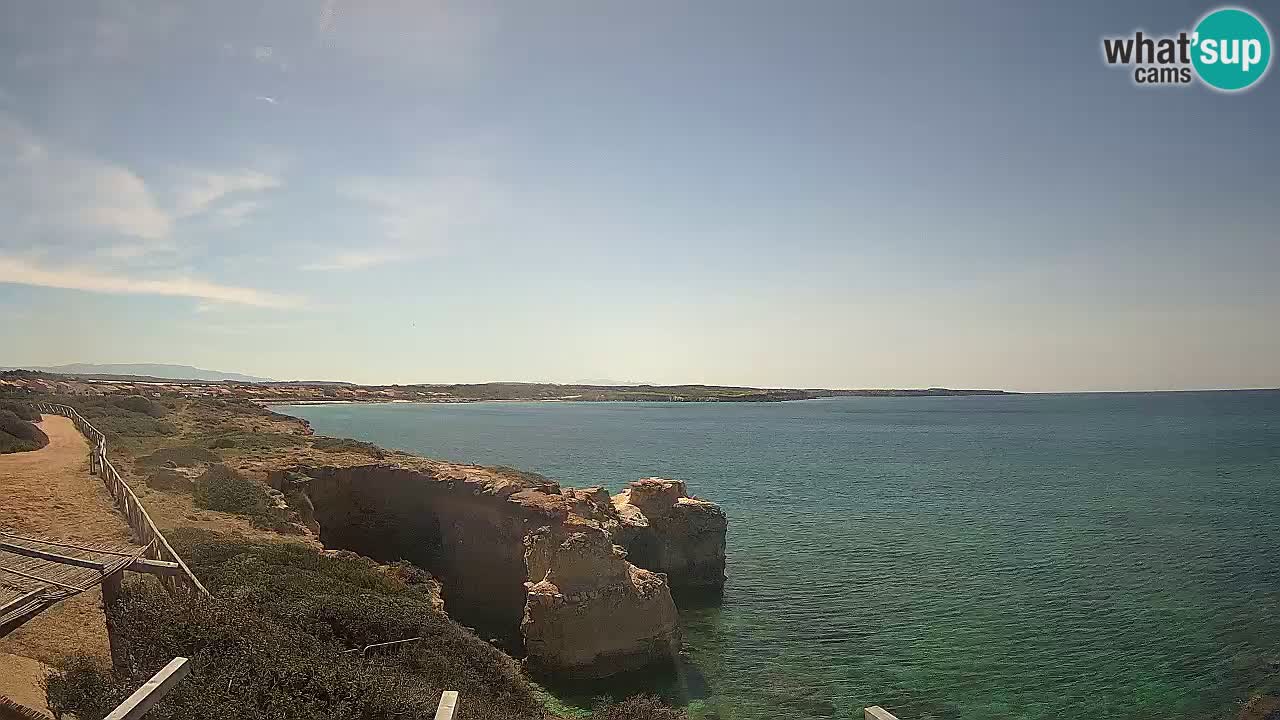 Live Webcam Putzu Idu beach – Arco di S’Architteddu – Oristano livecam Sardinia – Italy