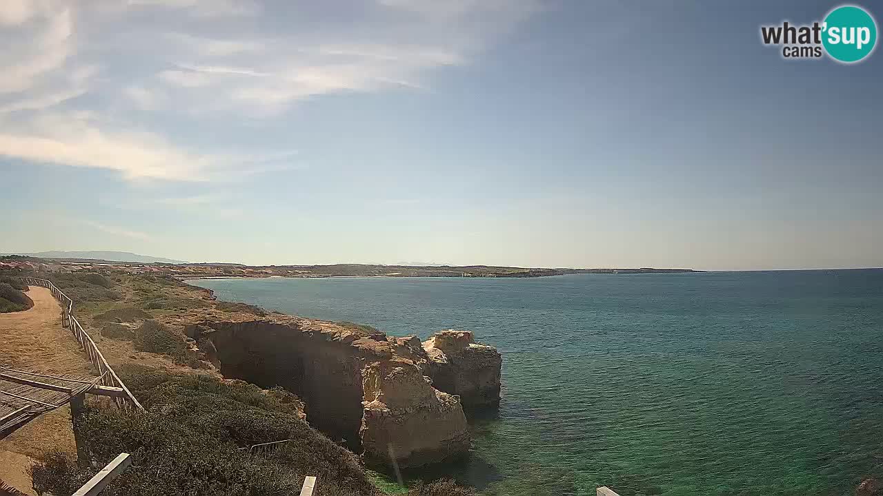 Live Webcam Putzu Idu beach – Arco di S’Architteddu – Oristano livecam Sardinia – Italy