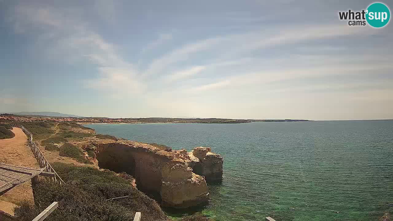 Live Webcam Putzu Idu beach – Arco di S’Architteddu – Oristano livecam Sardinia – Italy