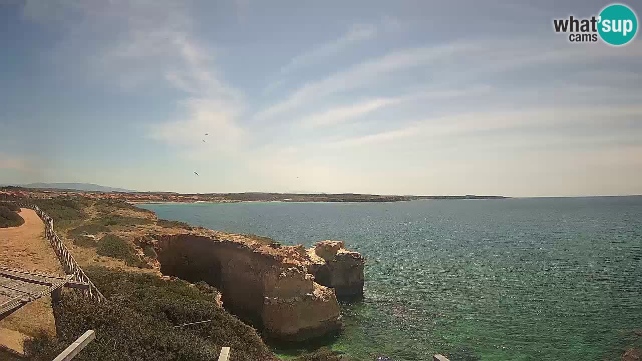 Live Webcam Putzu Idu beach – Arco di S’Architteddu – Oristano livecam Sardinia – Italy
