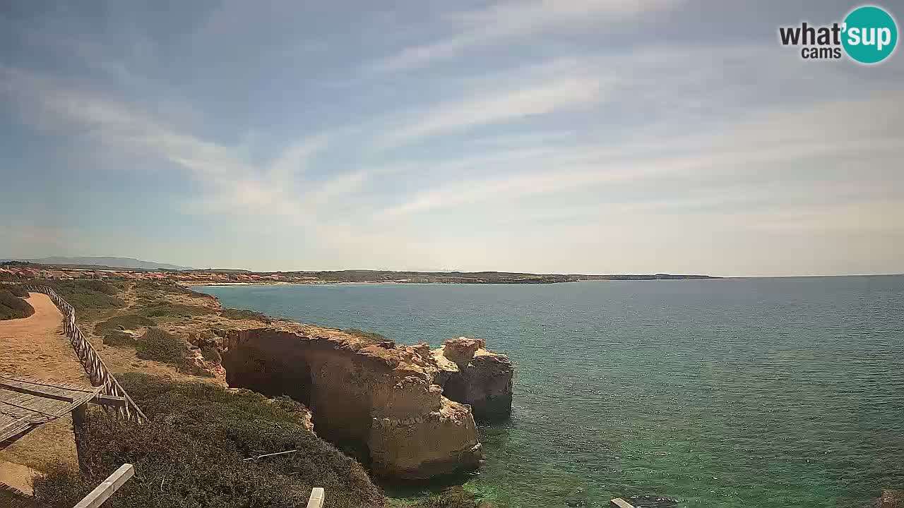 Live Webcam Putzu Idu beach – Arco di S’Architteddu – Oristano livecam Sardinia – Italy