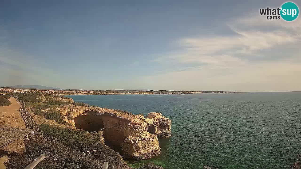 Live Webcam Putzu Idu beach – Arco di S’Architteddu – Oristano livecam Sardinia – Italy