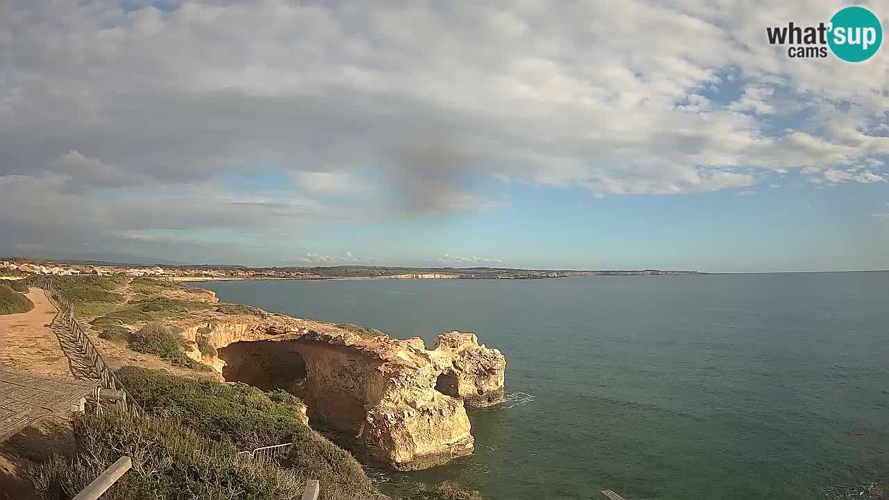 Live Webcam Putzu Idu beach – Arco di S’Architteddu – Oristano livecam Sardinia – Italy