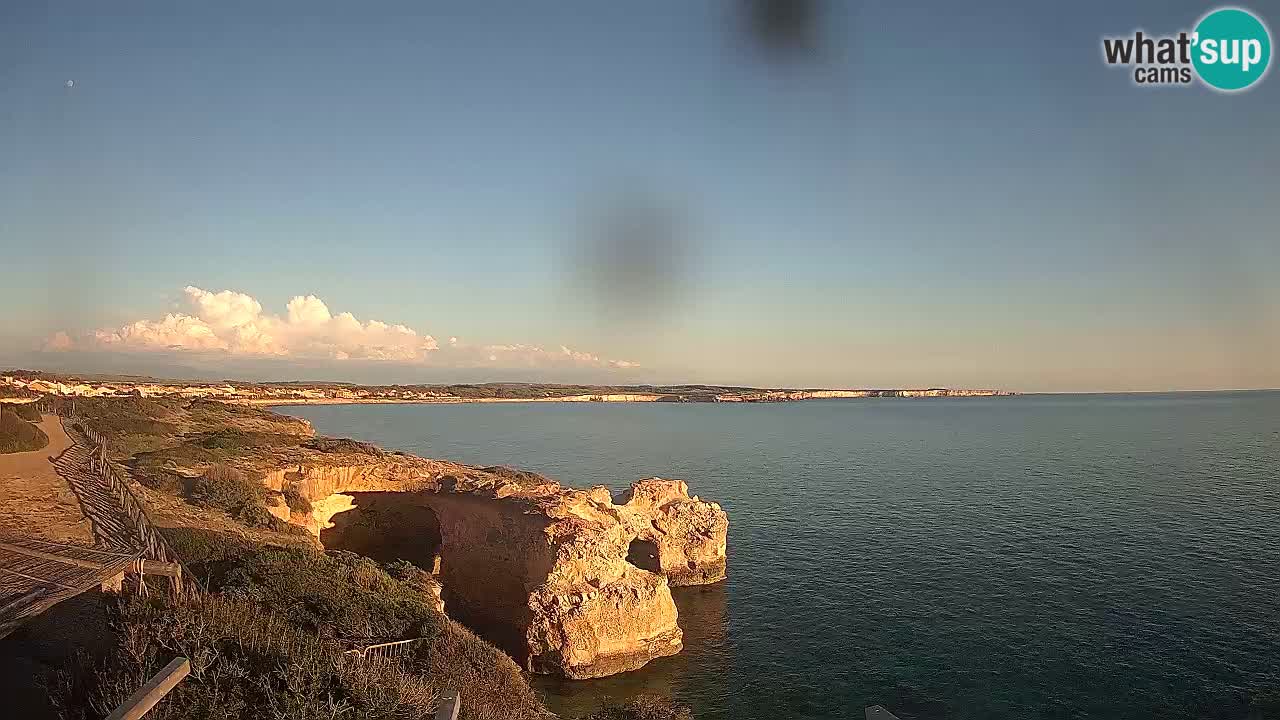 Live Webcam Putzu Idu beach – Arco di S’Architteddu – Oristano livecam Sardinia – Italy