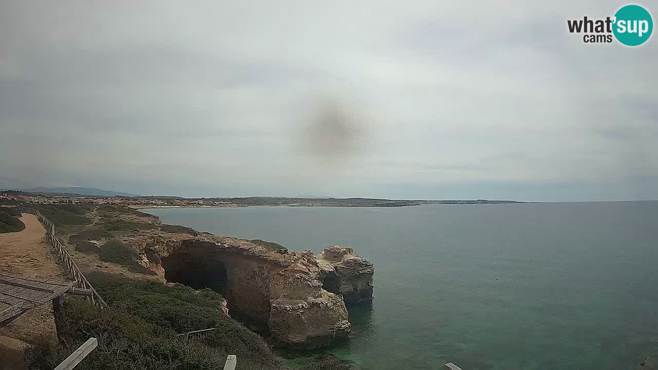 Live Webcam Putzu Idu beach – Arco di S’Architteddu – Oristano livecam Sardinia – Italy
