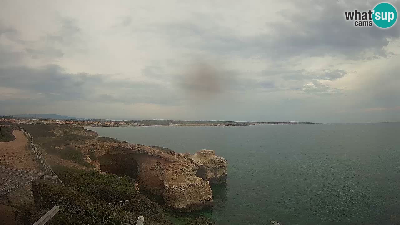 Live Webcam Putzu Idu beach – Arco di S’Architteddu – Oristano livecam Sardinia – Italy