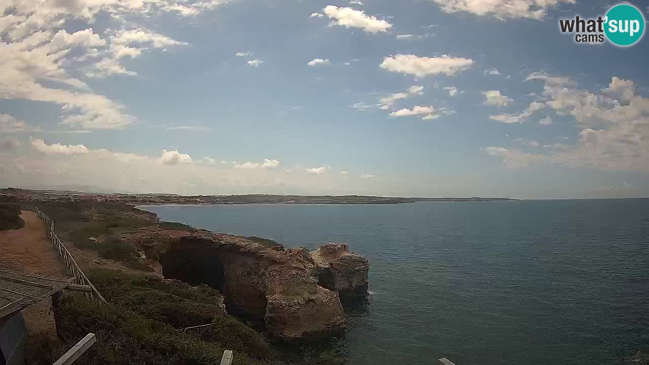 Spletna kamera v živo Plaža Putzu Idu – Arco di S’Architteddu – webcam Oristano Sardinija – Italija