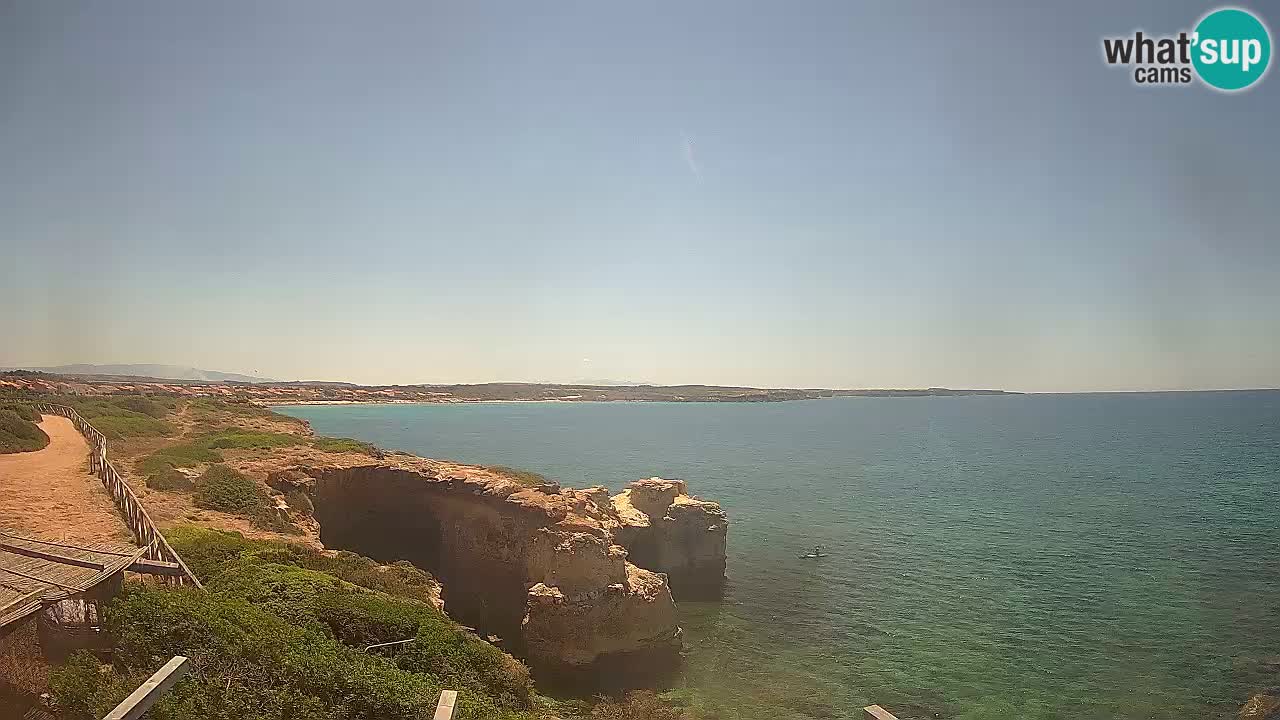 Live Webcam Putzu Idu beach – Arco di S’Architteddu – Oristano livecam Sardinia – Italy