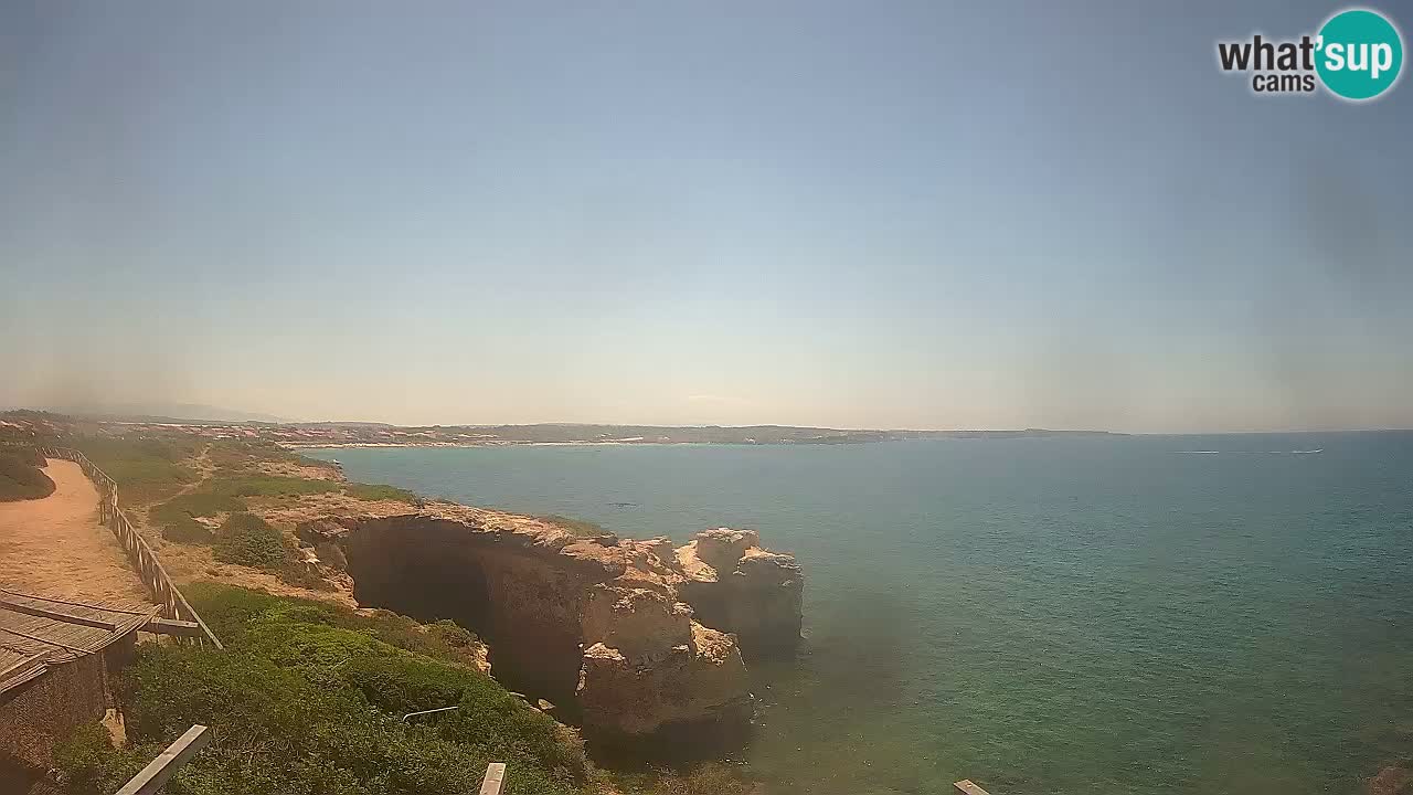 Live Webcam Putzu Idu beach – Arco di S’Architteddu – Oristano livecam Sardinia – Italy