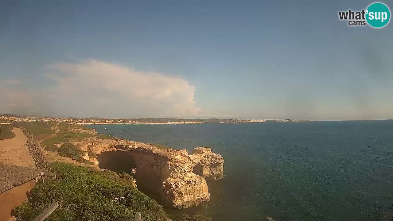 Live Webcam Putzu Idu beach – Arco di S’Architteddu – Oristano livecam Sardinia – Italy