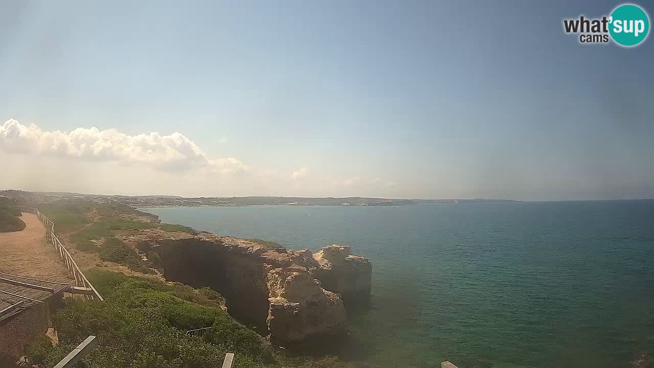 Spletna kamera v živo Plaža Putzu Idu – Arco di S’Architteddu – webcam Oristano Sardinija – Italija