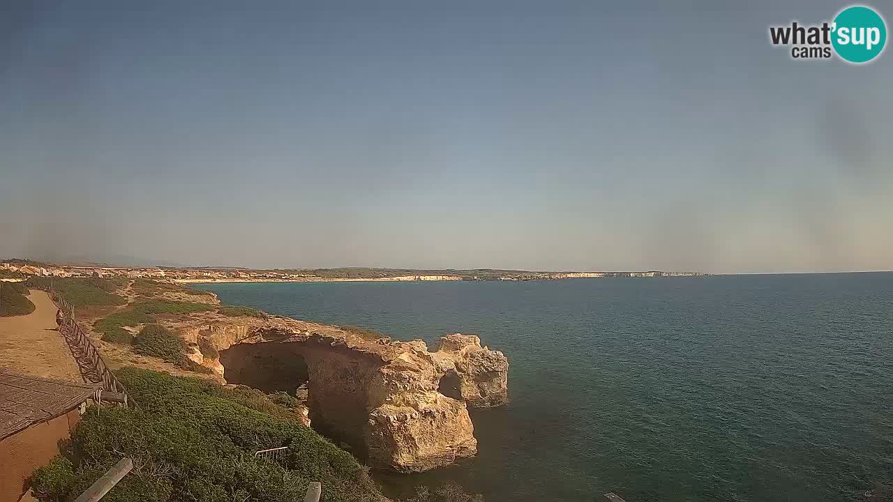 Live Webcam Putzu Idu beach – Arco di S’Architteddu – Oristano livecam Sardinia – Italy