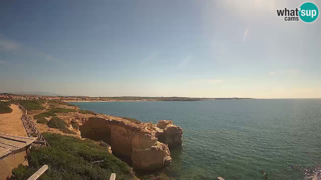 Live Webcam Putzu Idu beach – Arco di S’Architteddu – Oristano livecam Sardinia – Italy