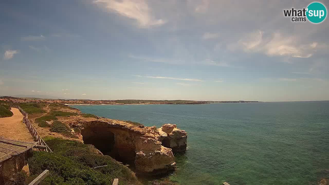 Live Webcam Putzu Idu beach – Arco di S’Architteddu – Oristano livecam Cerdeña – Italia