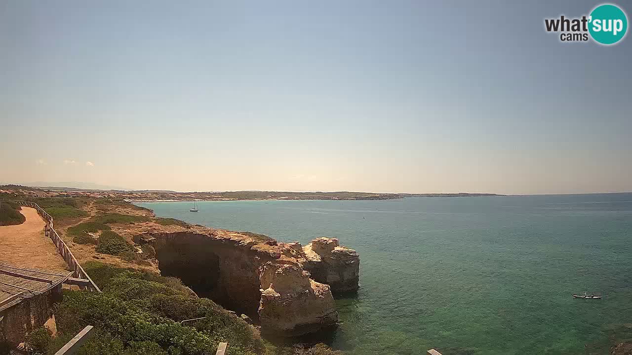 Live Webcam Putzu Idu beach – Arco di S’Architteddu – Oristano livecam Sardinia – Italy