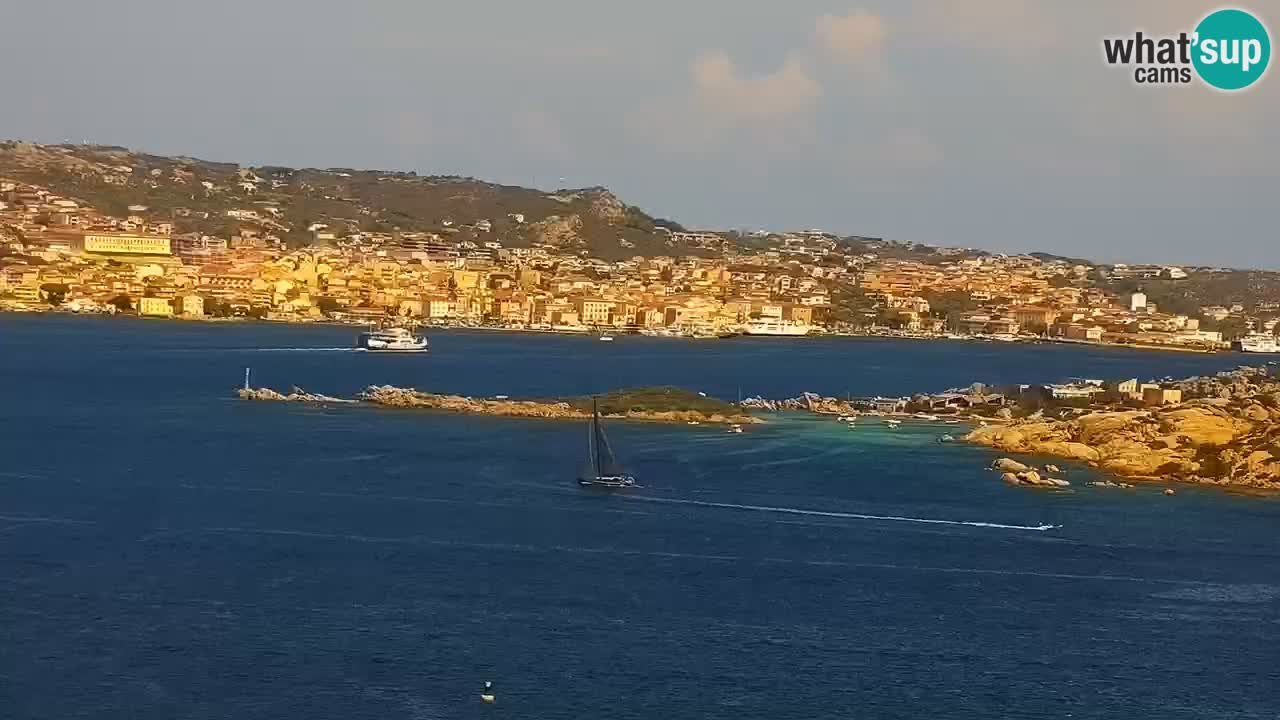 Sardinija u živo web kamera Palau – Panoramski pogled