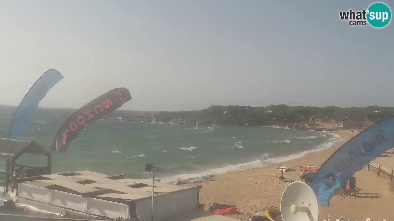 Isuledda web kamera Porto Pollo Isola dei Gabbiani – Kitesurf Side – Palau – Sardinija – Italija