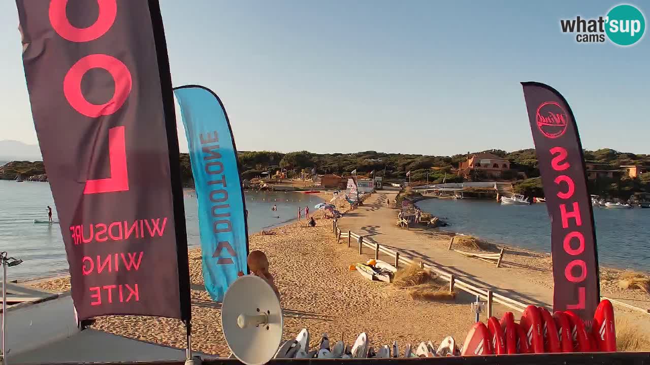 Isuledda web kamera Porto Pollo Isola dei Gabbiani – Kitesurf Side – Palau – Sardinija – Italija