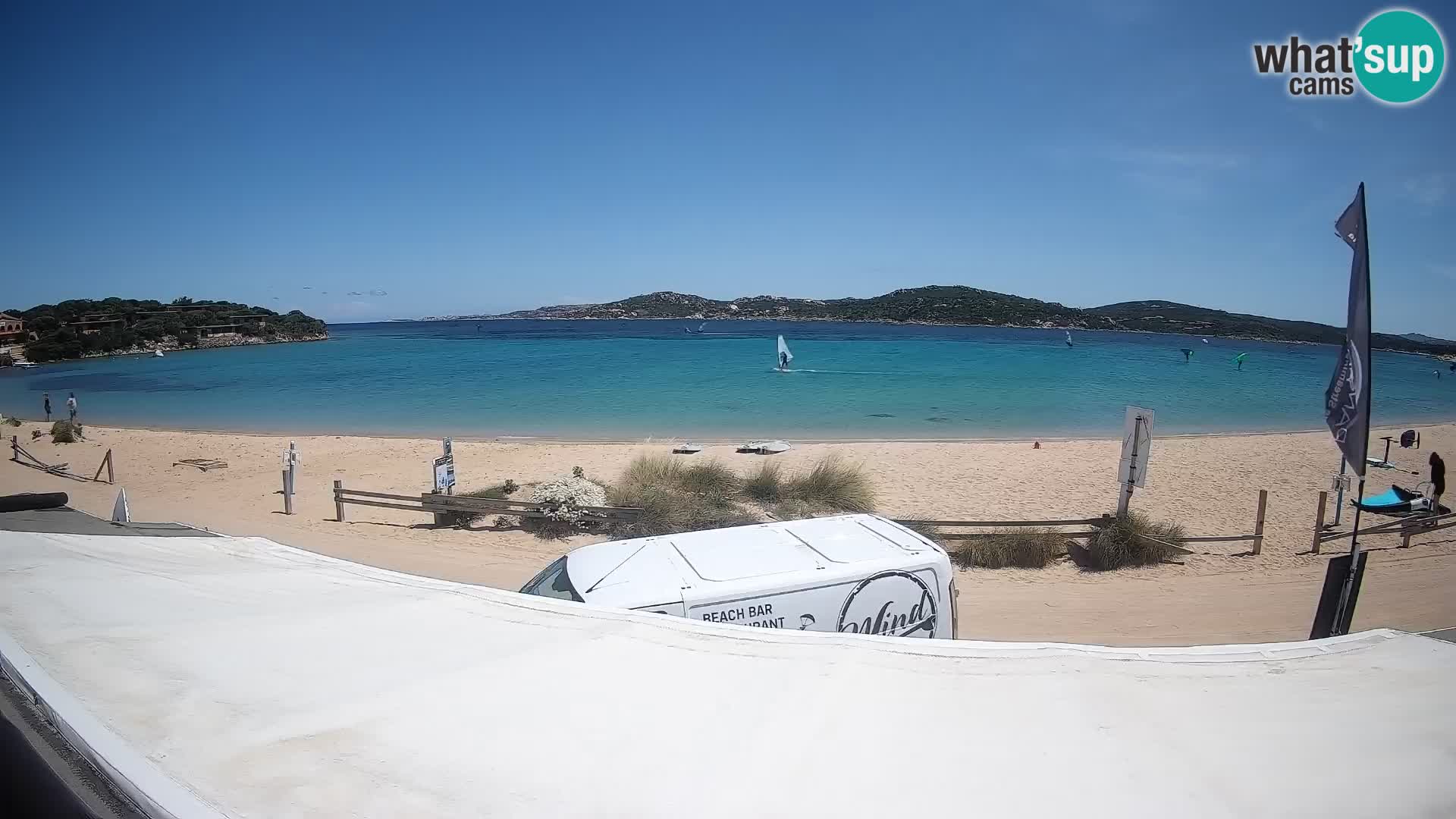 Porto Pollo Windsurfing and Kite surfing live webcam – Sardinia – Italy
