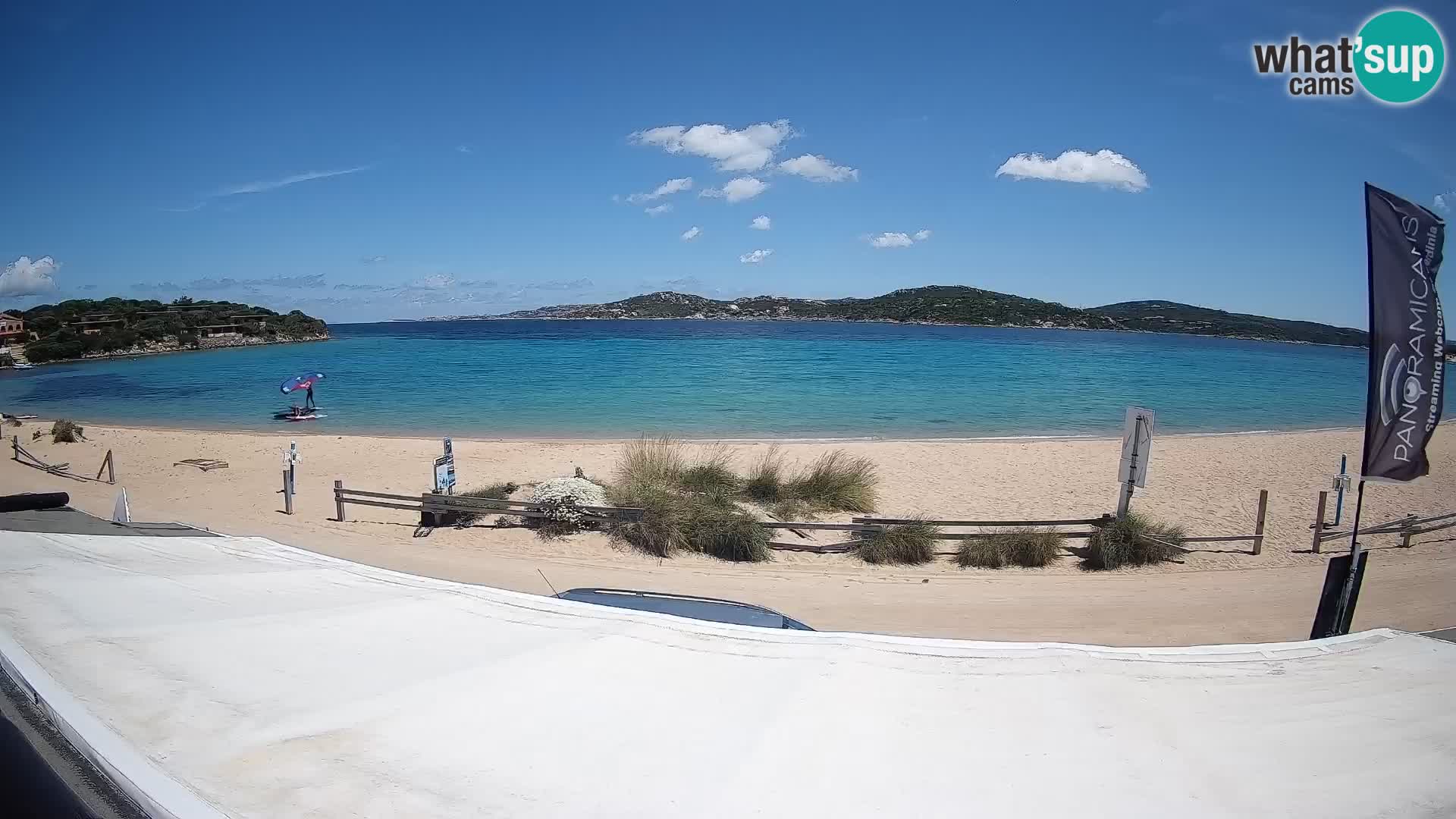 Webcam en direct de planche à voile et de kite surf à Porto Pollo – Sardaigne – Italie