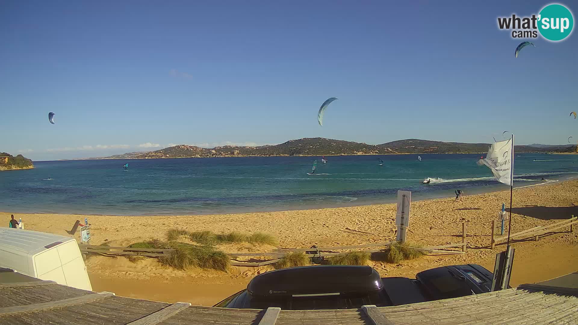 Porto Pollo Windsurfing and Kite surfing live webcam – Sardinia – Italy