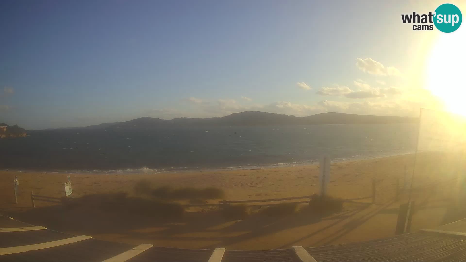 Webcam en direct de planche à voile et de kite surf à Porto Pollo – Sardaigne – Italie