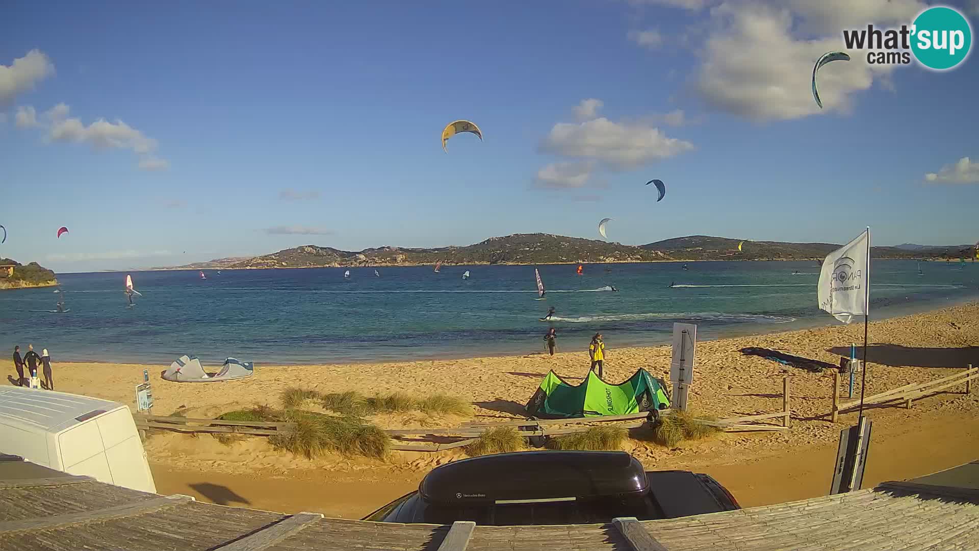 Webcam en direct de planche à voile et de kite surf à Porto Pollo – Sardaigne – Italie