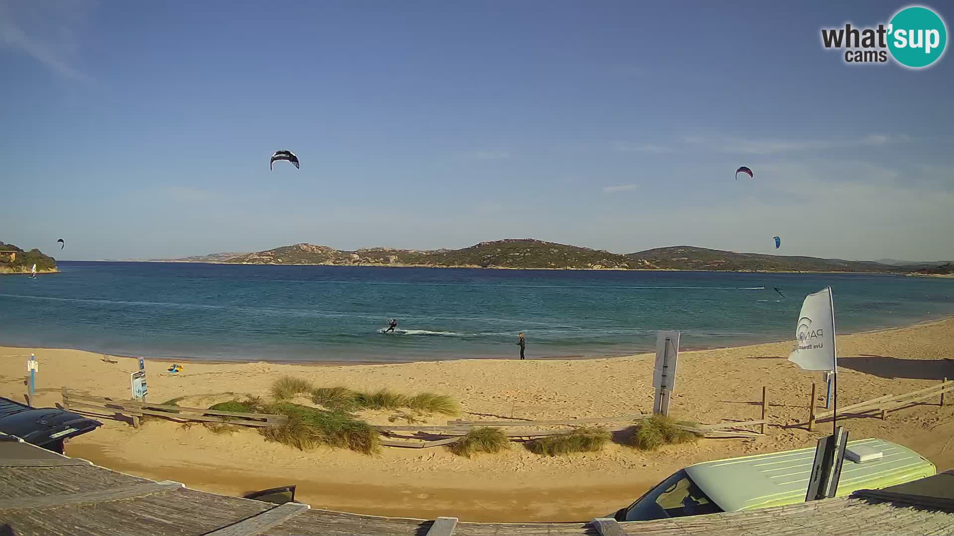 Webcam en direct de planche à voile et de kite surf à Porto Pollo – Sardaigne – Italie