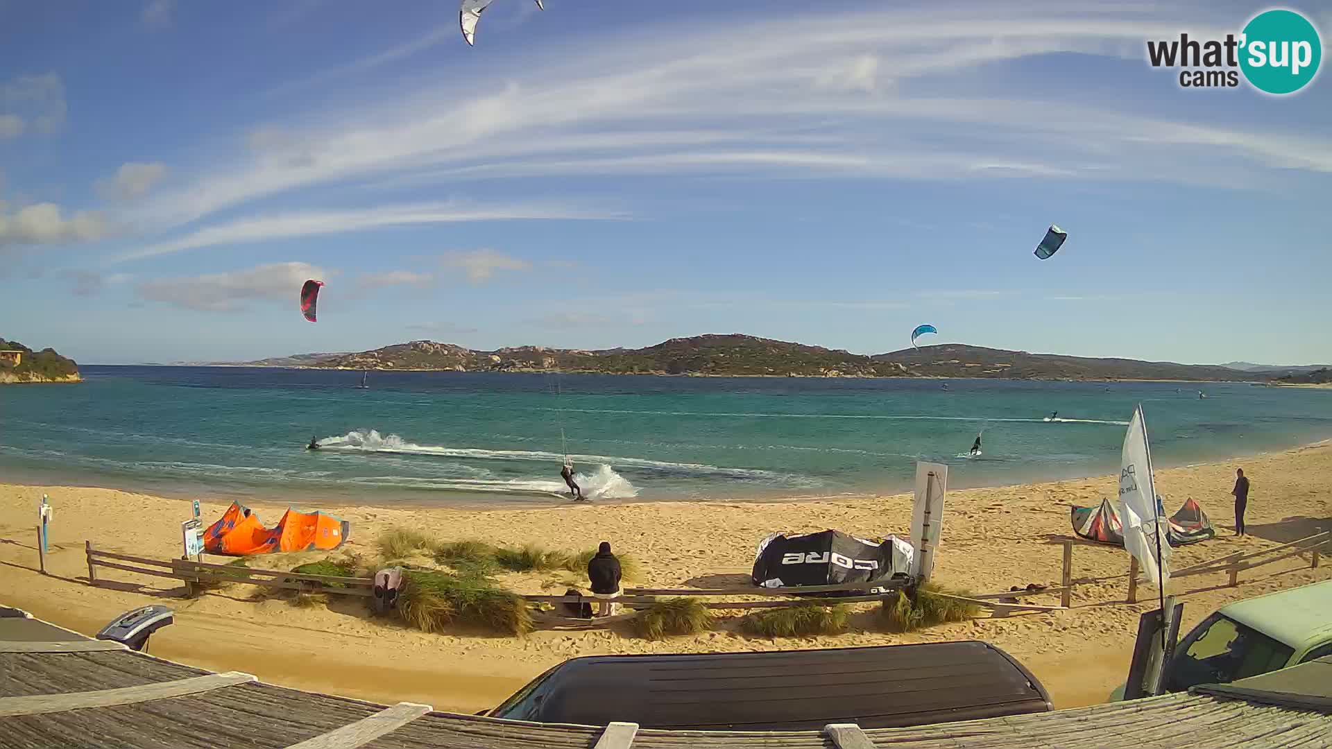 Webcam en direct de planche à voile et de kite surf à Porto Pollo – Sardaigne – Italie