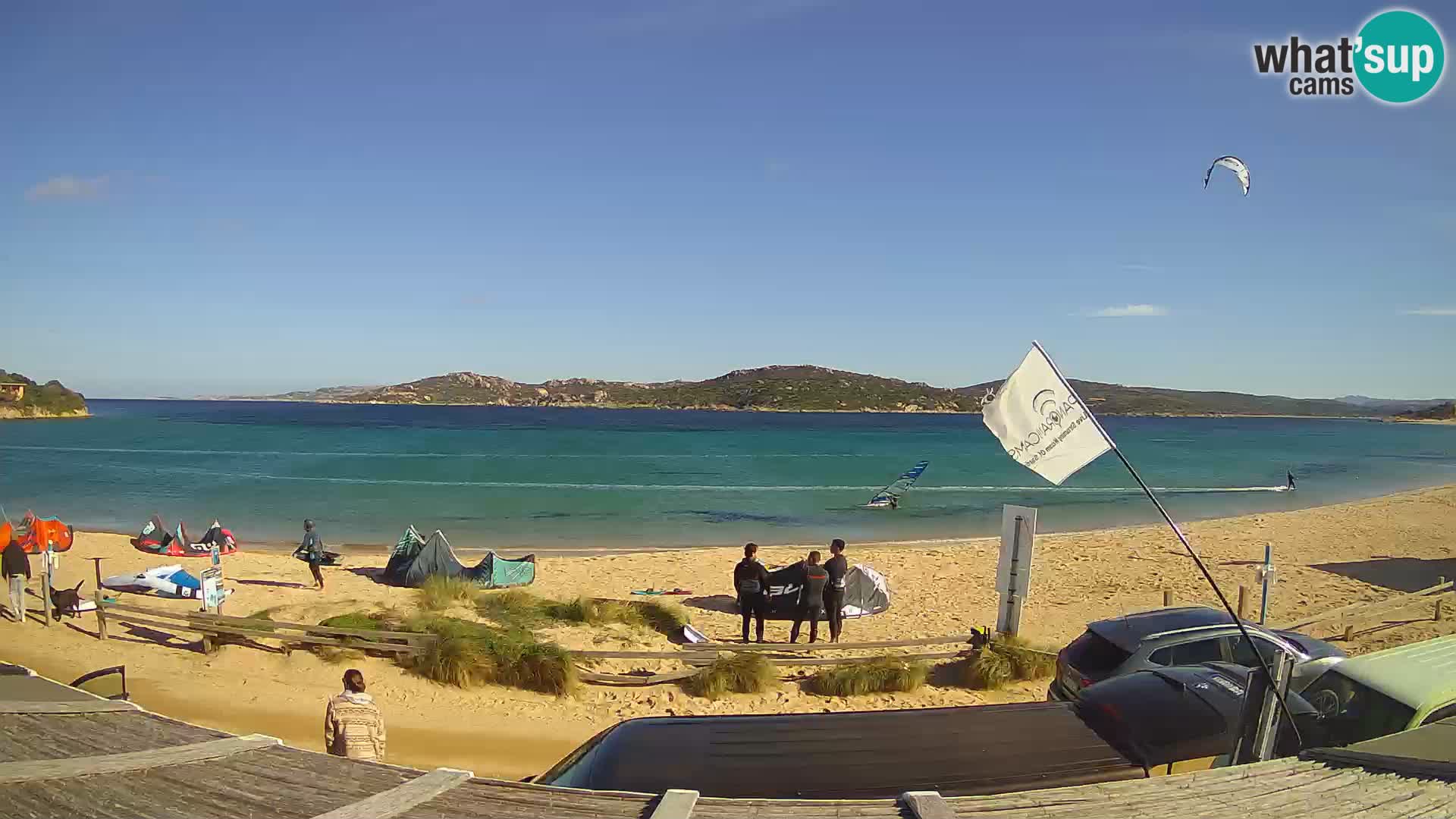 Webcam en direct de planche à voile et de kite surf à Porto Pollo – Sardaigne – Italie