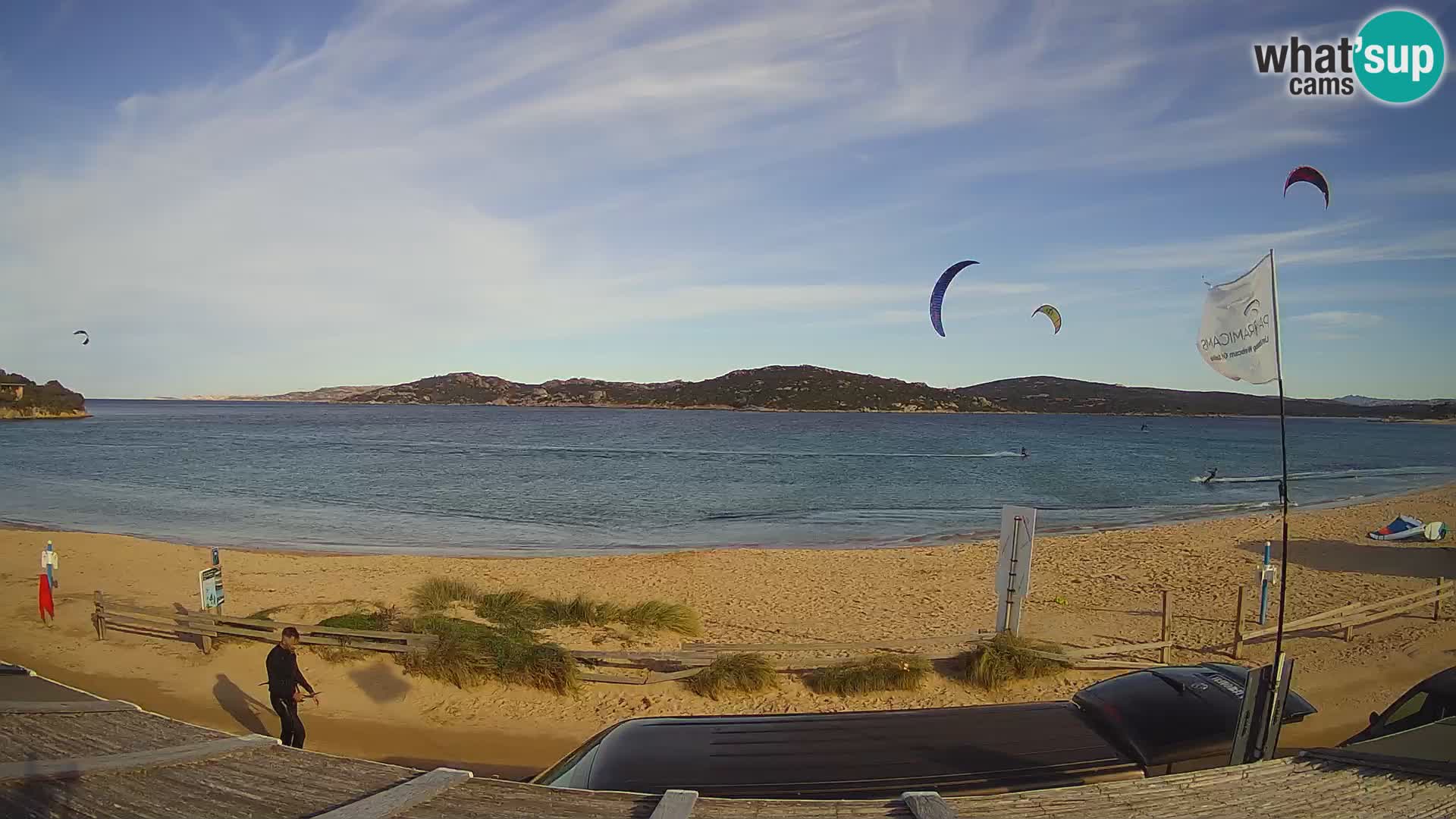 Webcam en direct de planche à voile et de kite surf à Porto Pollo – Sardaigne – Italie