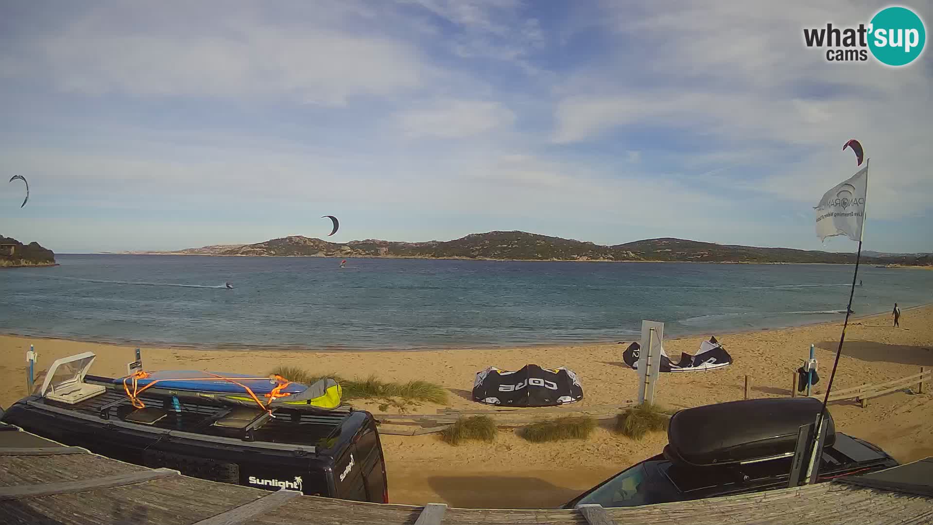 Webcam en direct de planche à voile et de kite surf à Porto Pollo – Sardaigne – Italie