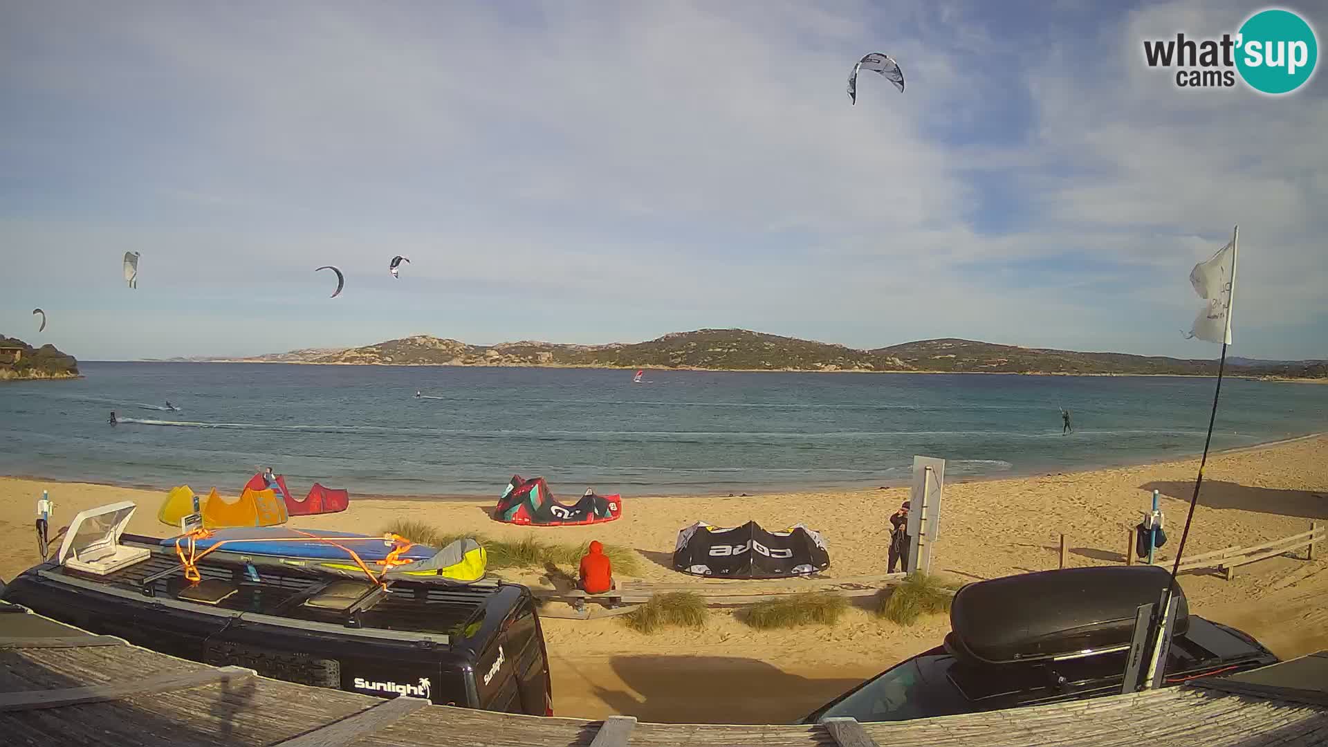 Porto Pollo Windsurfing and Kite surfing live webcam – Sardinia – Italy