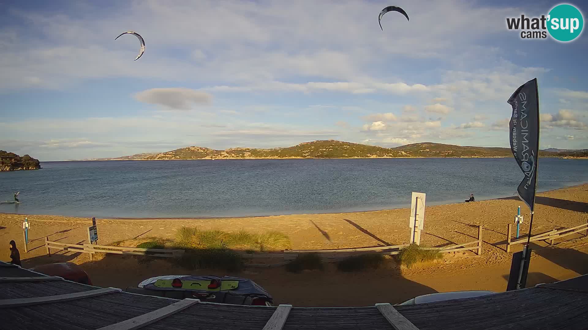 Webcam en direct de planche à voile et de kite surf à Porto Pollo – Sardaigne – Italie