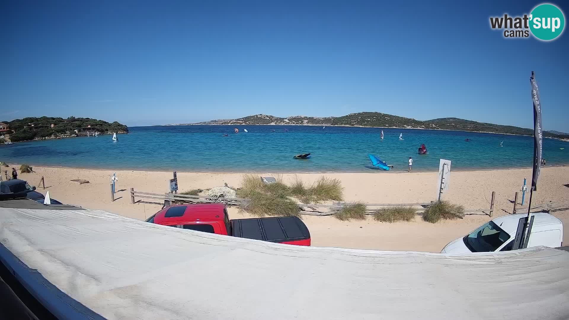 Spletna kamera v živo za jadranje na deski in kajtanje Porto Pollo – Sardinija – Italija