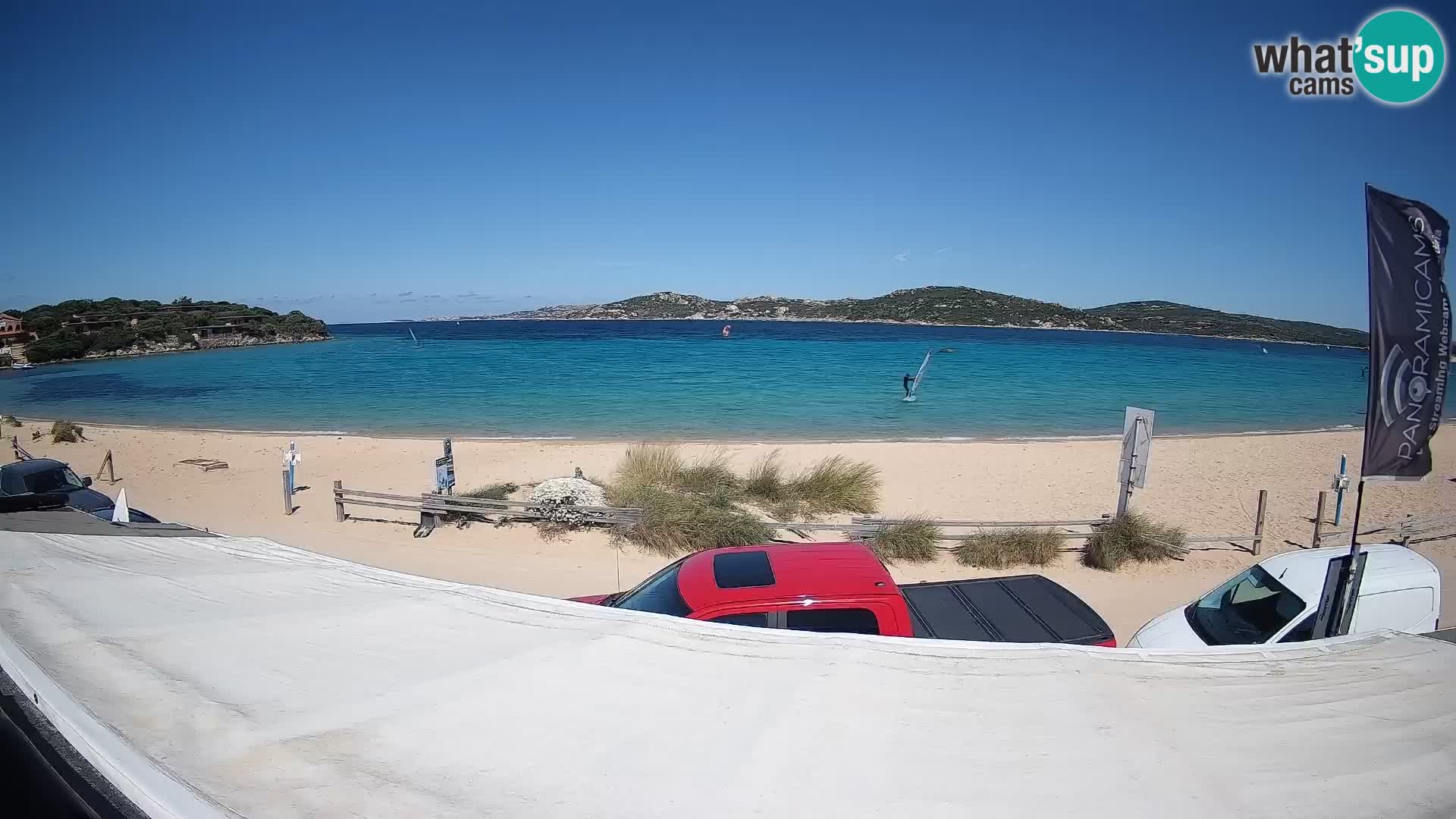 Webcam en direct de planche à voile et de kite surf à Porto Pollo – Sardaigne – Italie