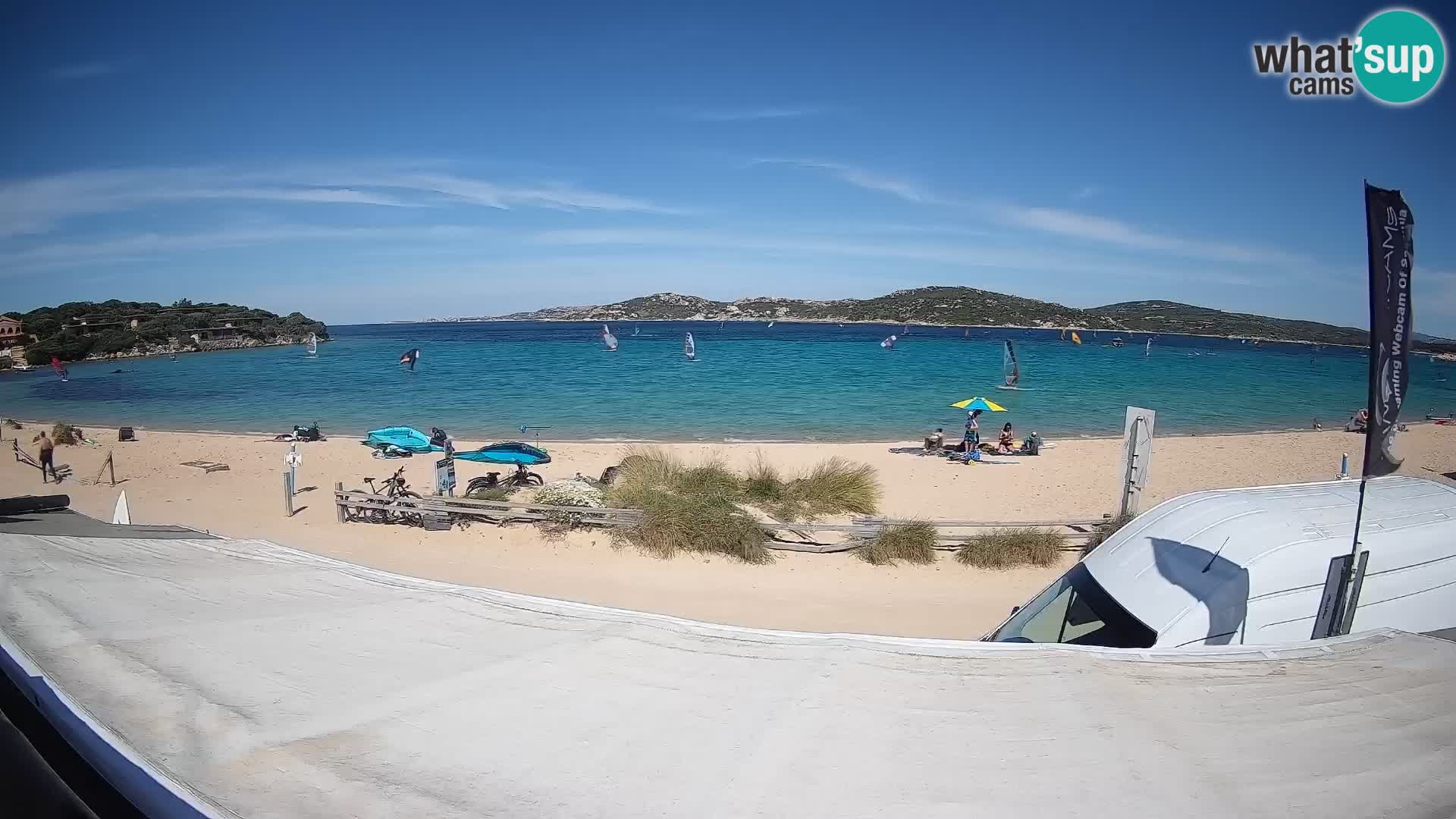 Webcam en direct de planche à voile et de kite surf à Porto Pollo – Sardaigne – Italie