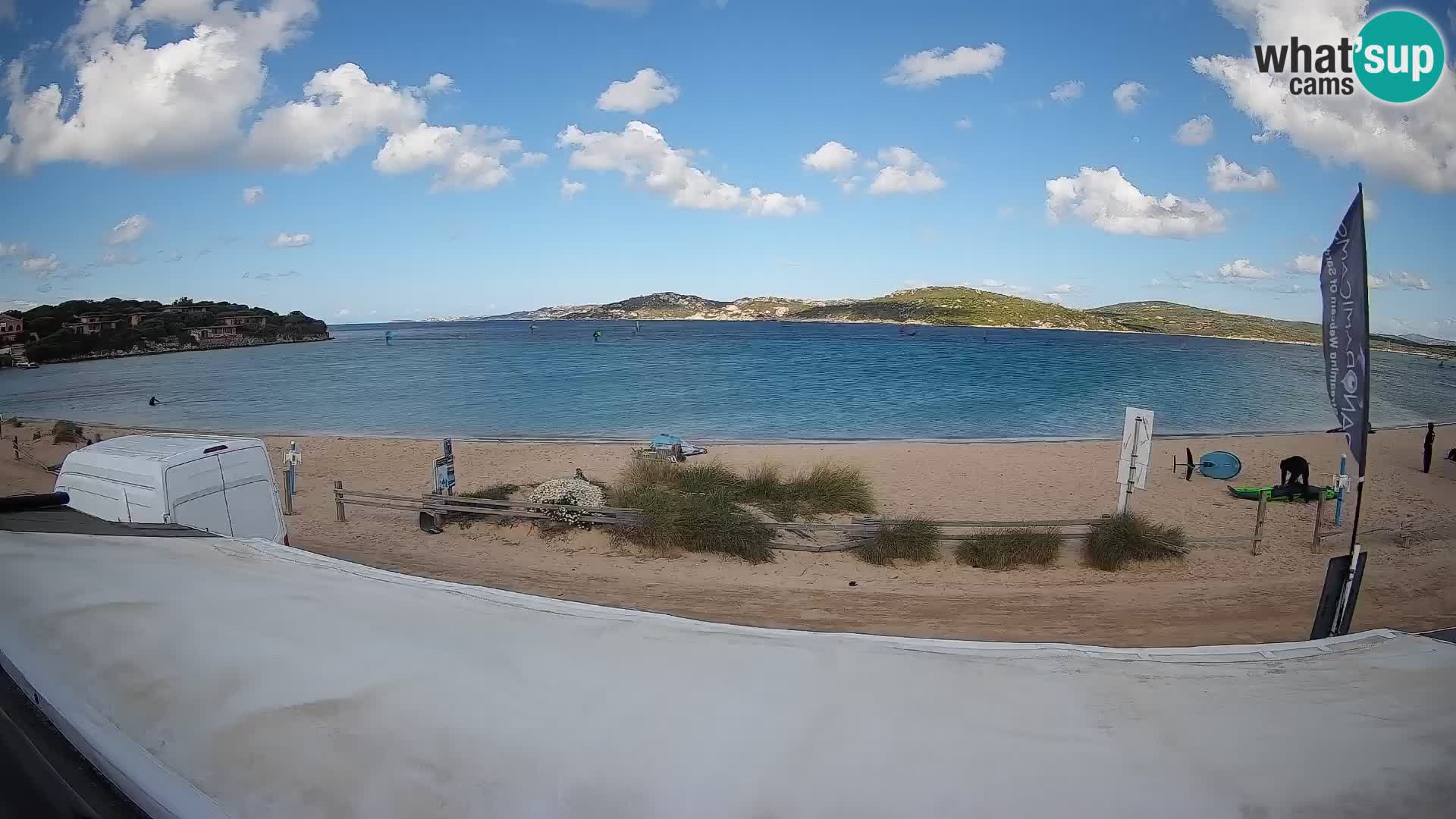 Porto Pollo Windsurfing and Kite surfing live webcam – Sardinia – Italy