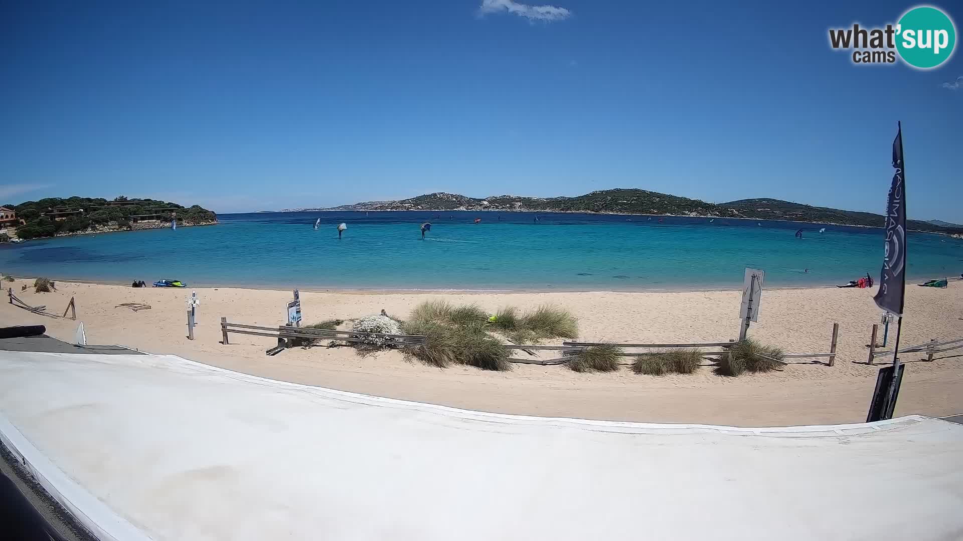 Webcam en direct de planche à voile et de kite surf à Porto Pollo – Sardaigne – Italie