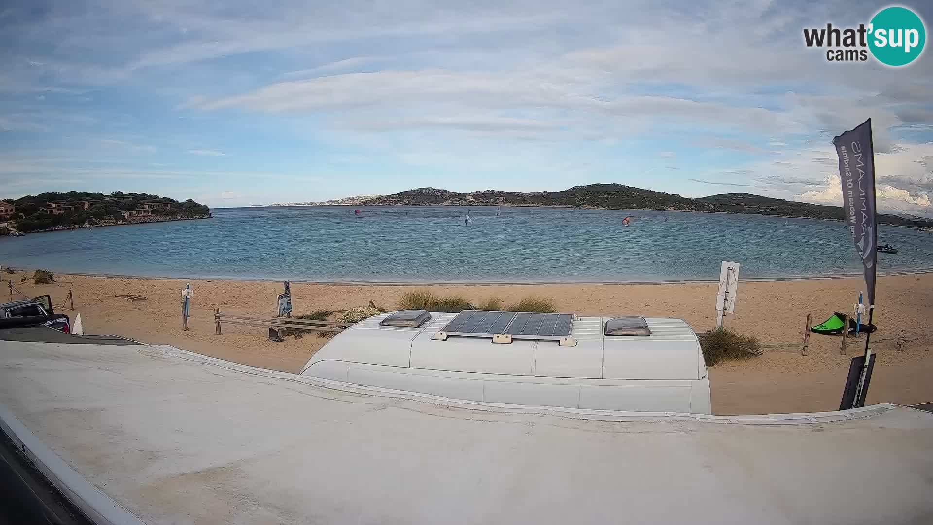 Webcam en direct de planche à voile et de kite surf à Porto Pollo – Sardaigne – Italie