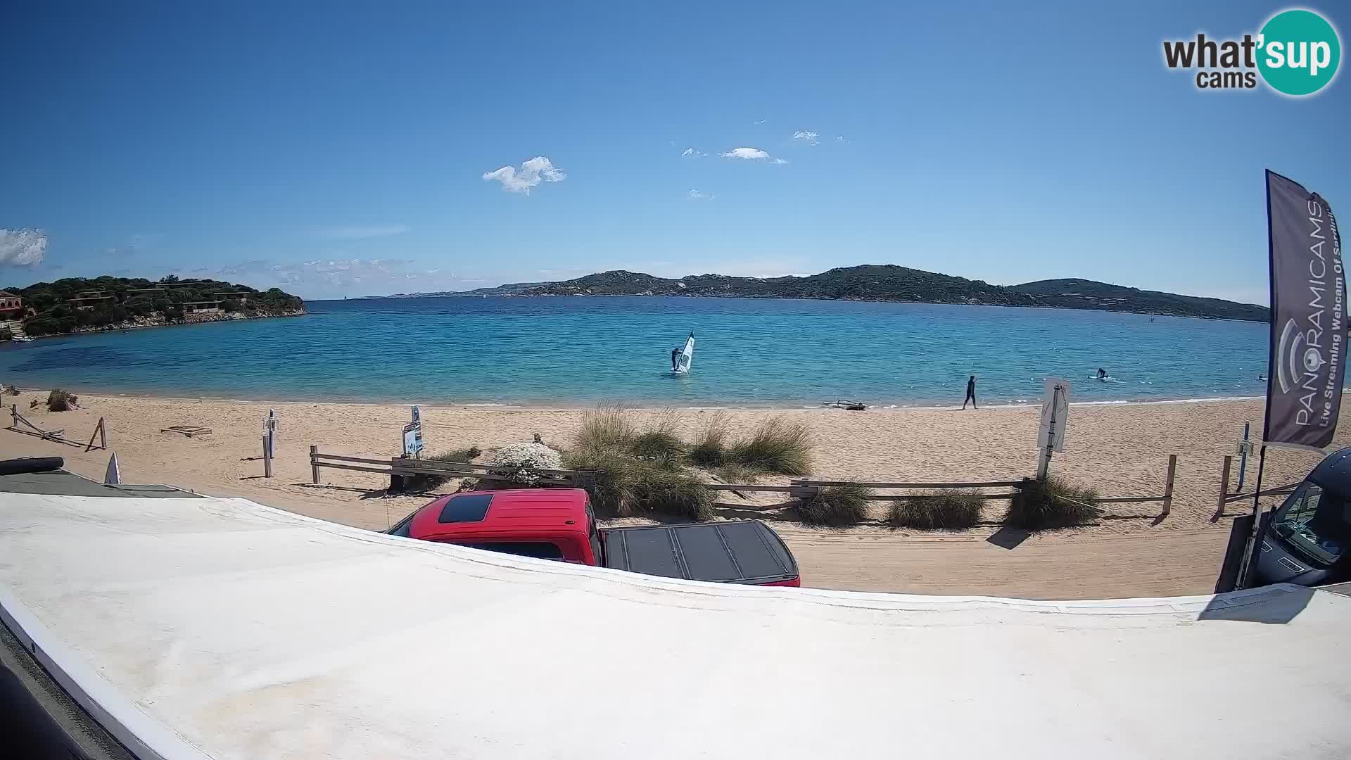 Webcam en direct de planche à voile et de kite surf à Porto Pollo – Sardaigne – Italie