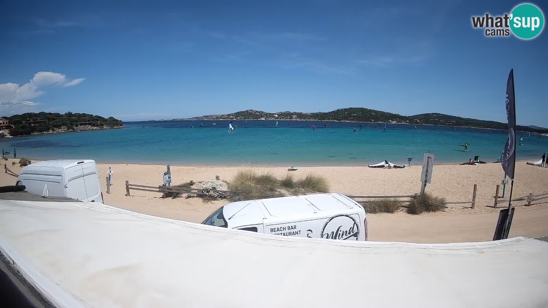 Porto Pollo Windsurfing and Kite surfing live webcam – Sardinia – Italy