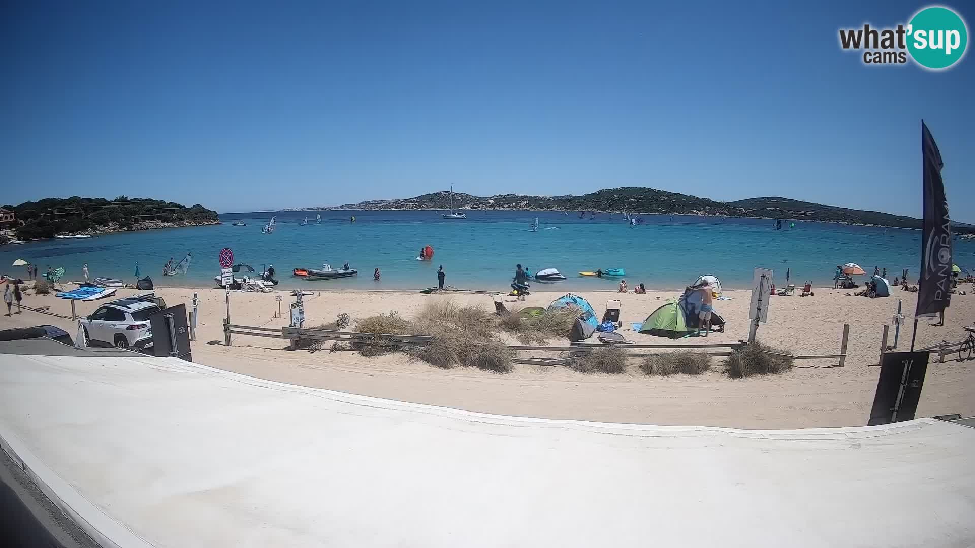 Webcam en direct de planche à voile et de kite surf à Porto Pollo – Sardaigne – Italie