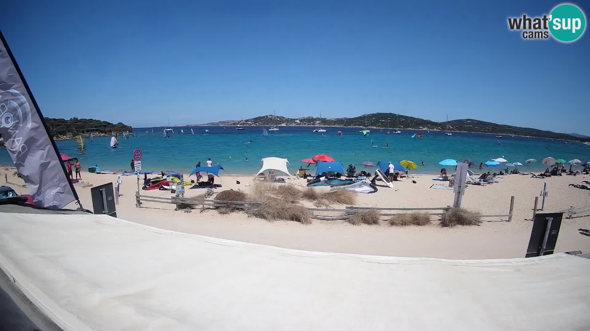Webcam en direct de planche à voile et de kite surf à Porto Pollo – Sardaigne – Italie
