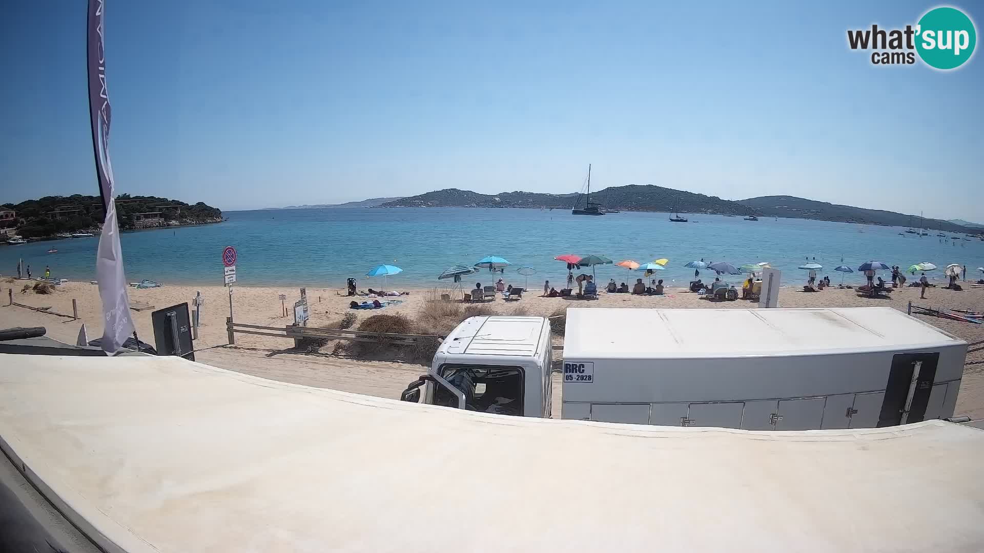 Spletna kamera v živo za jadranje na deski in kajtanje Porto Pollo – Sardinija – Italija