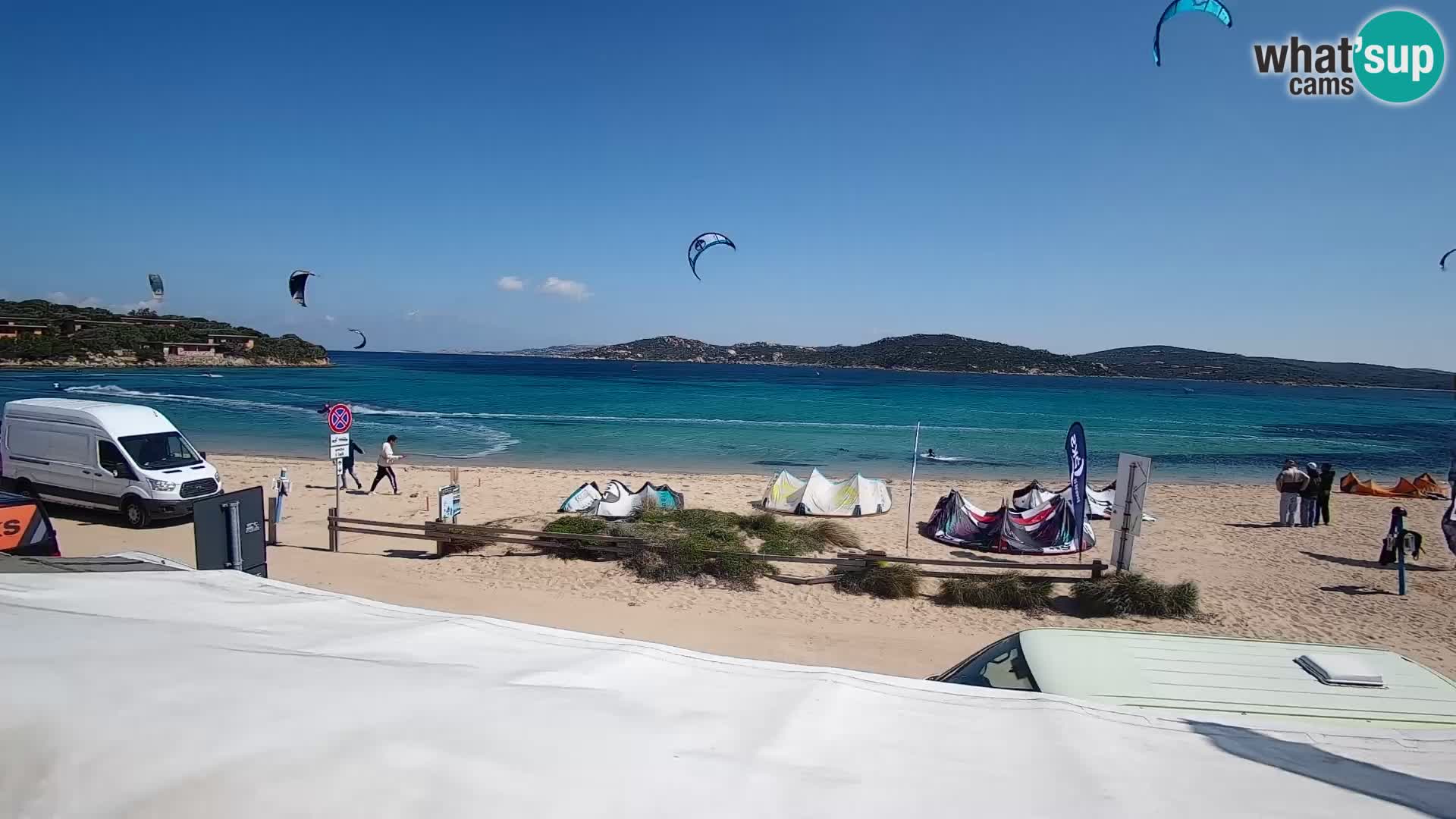 Webcam en direct de planche à voile et de kite surf à Porto Pollo – Sardaigne – Italie
